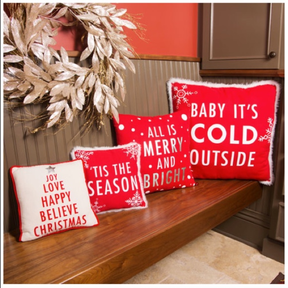 Baby it’s cold outside large holiday pillow NWT